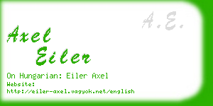 axel eiler business card
